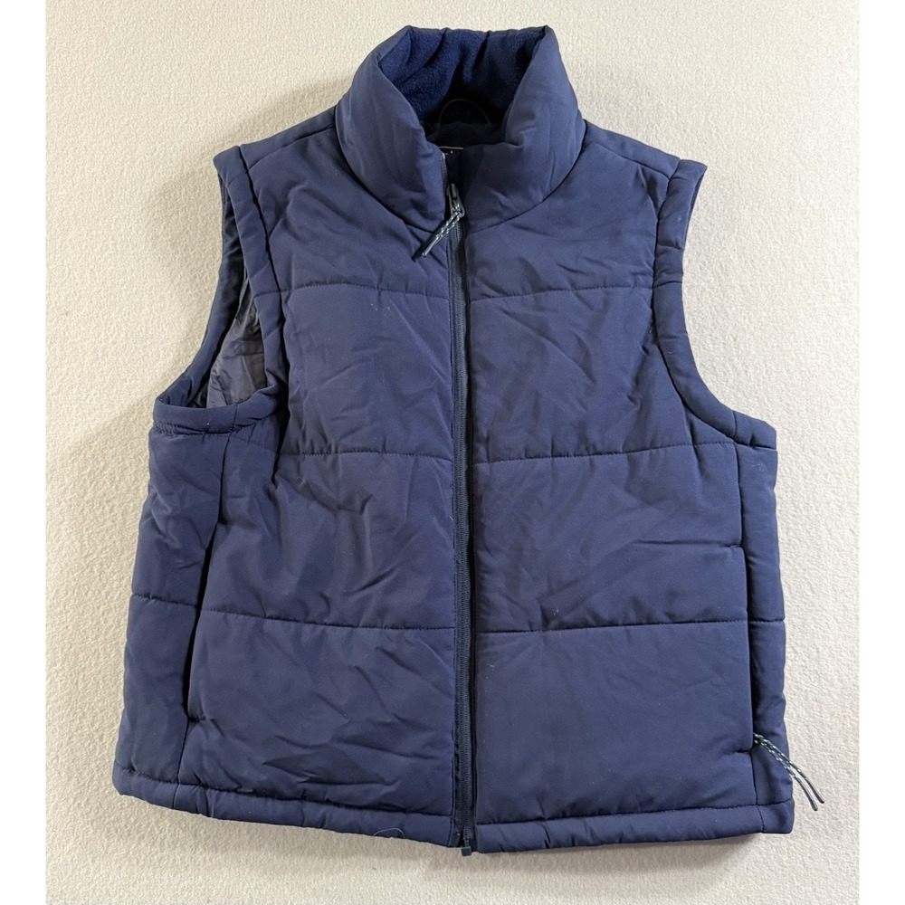 Straight Down Sandy Puffer Vest New indigo Blue Insulated Full Zip Size Large